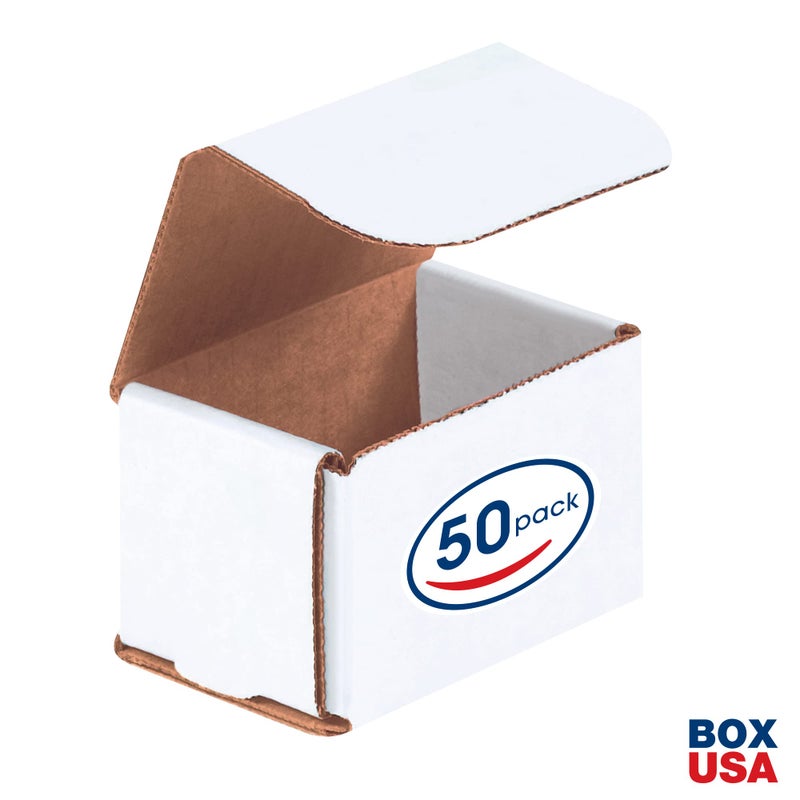 BOX USA صندوق الولايات المتحدة BM322 3"L x 2"W x 2"H، أبيض (عبوة من 50)  - Image 2